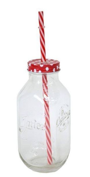 Butelka 470 ml z zakętką i rurką