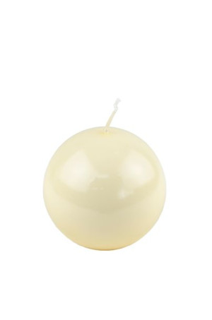 Świeca klasyczna kula- ecru, ś10cm
