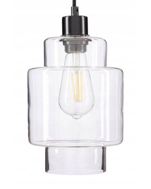 Lampa wisząca szklana nowoczesna przezroczysta