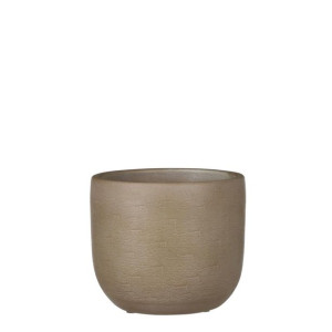 Osłonka ceramiczna na doniczkę beżowa śr. 17cm