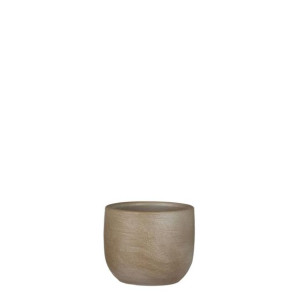 Osłonka ceramiczna na doniczkę beżowa śr. 12cm