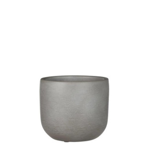 Osłonka ceramiczna na doniczkę jasnoszara śr. 17cm