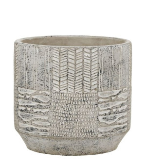 Betonowa osłonka na doniczkę szara śr. 17 cm