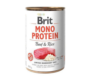 BRIT MONO PROTEIN BEEF & RICE puszka dla psa z wołowiną i ryżem 400g