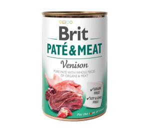 BRIT PATE & MEAT VENISON puszka dla psa z dziczyzną 400g