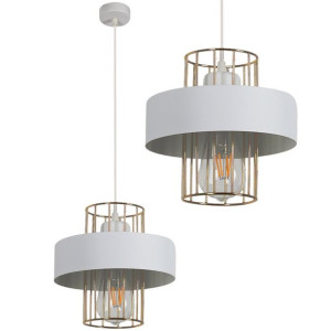 Lampa Wisząca W Stylu Loft Estella 1A Biały Metal