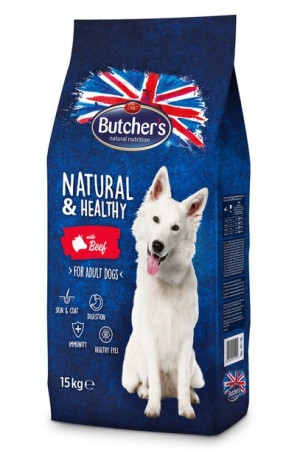 BUTCHER'S Skin&Coat Digestion Immune Beef (wołowina) 15kg + Dental Care Sma