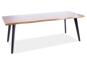 Stół FRESNO 120(180)x90 dąb artisan/czarny Signal