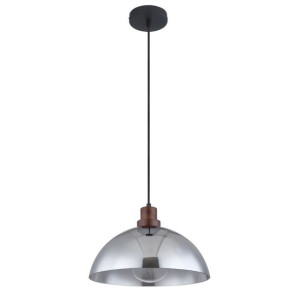 Wisząca lampa skandynawska Salsa salonowy zwis czarny przydymiony