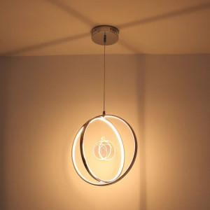 Wisząca lampa LED Kizzy ring 36W 3000K nad wyspę kuchenną biały