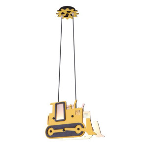 Wisząca lampa dziecięca Toolies złoty zwis spychacz nad łóżko