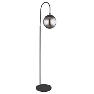 Loftowa lampa podłogowa Blama szklana kula przydymiona do jadalni