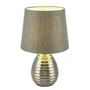 Nocna lampka szara Tracey stołowa lampa do sypialni kulista