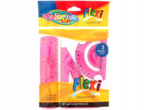 COLORINO Zestaw GEOMETRYCZNY Linijka 15 cm FLEXI
