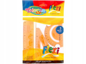 COLORINO Zestaw GEOMETRYCZNY Linijka 15 cm FLEXI