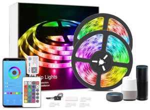 Taśma LED 12m Alexa/Google WiFi RGB,App, Muzyka