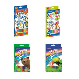 Kredki 12 kolorów ścieralne Bambino standard