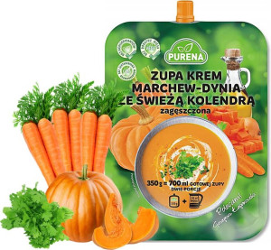 Zupa krem marchew-dynia ze świeżą kolendrą zagęszczona 350g