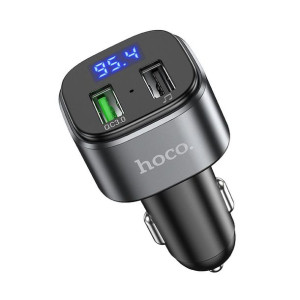 Hoco transmiter FM + ładowarka samochodowa 2xUSB QC3.0 18W Fighter E67 czar