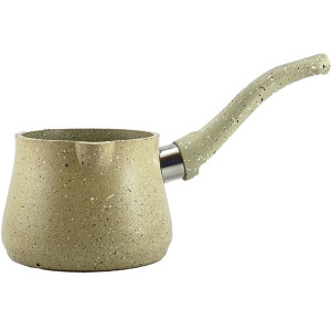 Tygielek granitowy 400 ml kremowy do kawy po turecku