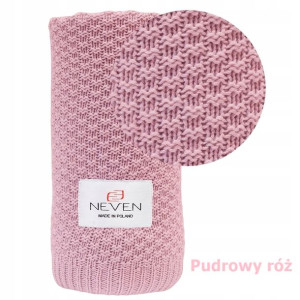 Kocyk otulacz bambus/bawełna 80/100 cm pudrowy róż