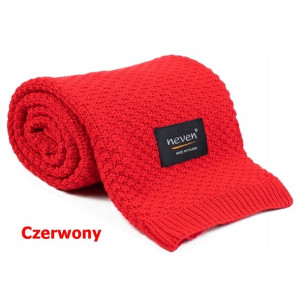 Kocyk otulacz bambus/bawełna 80/100 cm Czerwony