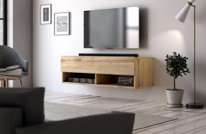Szafka RTV DERBY 100 wisząca RTV DERBY LE 100 dąb wotan 2K