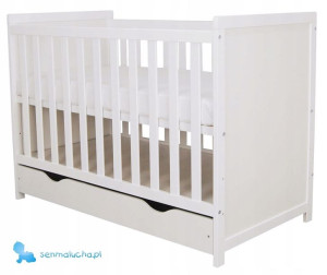 Łóżeczko Lilia z szufladą 120x60 materac piankowy