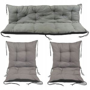 Poduszka ogrodowa na ławkę Rattan 120x60x50cm + 2 na krzesła 50x50