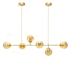 Lampa wisząca nad stół złota KULE SUFIT E27 113cm