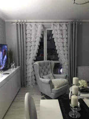 zasłony z falbanami 140x250 przelotki full falbanki etamina