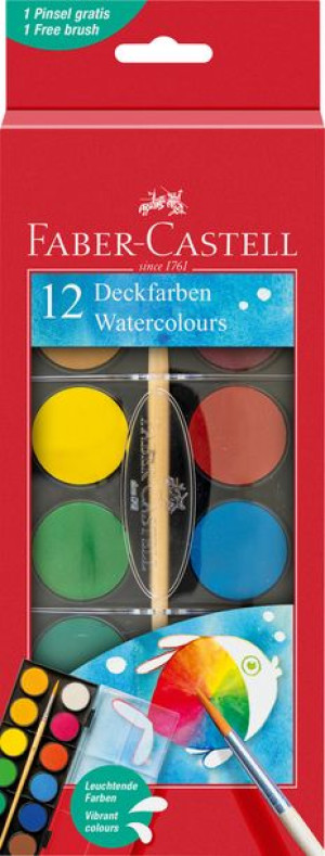 Farby Akwarelowe  Faber-Castell 12 Kolorów