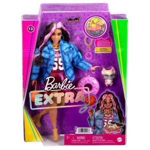 BRB Extra Lalka Sportowa sukienka Czarno-różowe