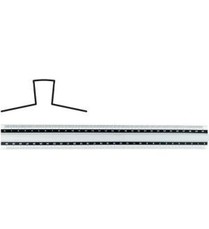 Linijka Aluminiowa Z Uchwytem Czarny Liniał Grand 30Cm