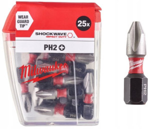 Milwaukee Zestaw Bitów Shockwave Ph2 25mm 25 Szt