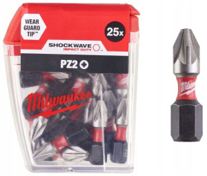 Milwaukee Zestaw Bitów Shockwave Pz2 25mm 25 Szt