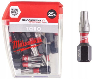 Milwaukee Zestaw Bitów Shockwave Tx20 25mm 25 Szt
