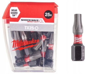 Milwaukee Zestaw Bitów Shockwave Tx25 25mm 25 Szt