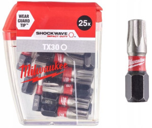 Milwaukee Zestaw Bitów Shockwave Tx30 25mm 25 Szt