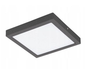 Plafon lampa sufitowa 30x30 Antracyt LED 22W B.Ciepła IP44 Eglo Argolis