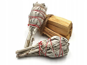 2x Biała Szałwia Pęczek i 100g Palo Santo ZESTAW