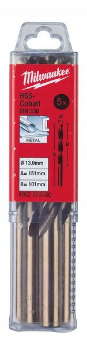 Wiertła Cobaltowe Do Metalu Milwaukee Hss-g 13 Mm