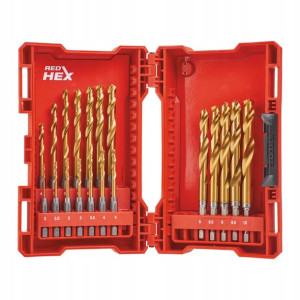 Wiertła Milwaukee Shockwave Hss-g Tin Red Hex 19el