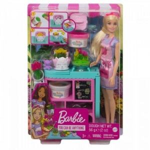 Barbie. Zestaw: kwiaciarnia z lalką Mattel