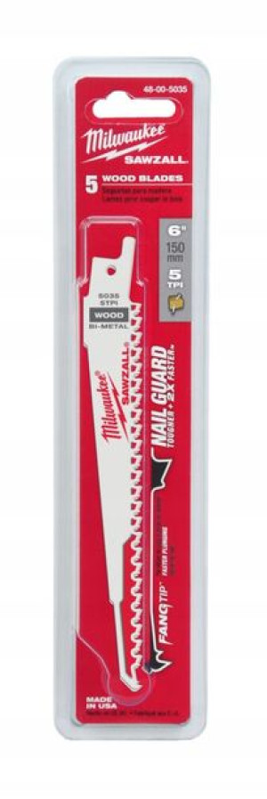 Brzeszczoty Thin Kerf Drewno Milwaukee 150mm 5szt
