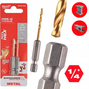 Wiertło Do Metalu Milwaukee Hss-g - 2,5x62 Mm