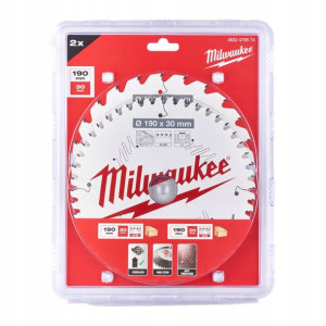 Zestaw Tarcz Pilarskich Do Drewna Milwaukee 190x30