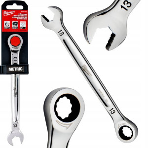 Klucz Milwaukee Płasko Oczkowy Z Grzechotką 13 Mm