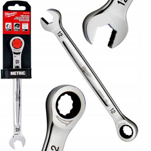 Klucz Milwaukee Płasko Oczkowy Z Grzechotką 12 Mm