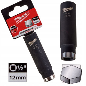 Nasadka Udarowa Długa 1/2" Milwaukee 12 Mm